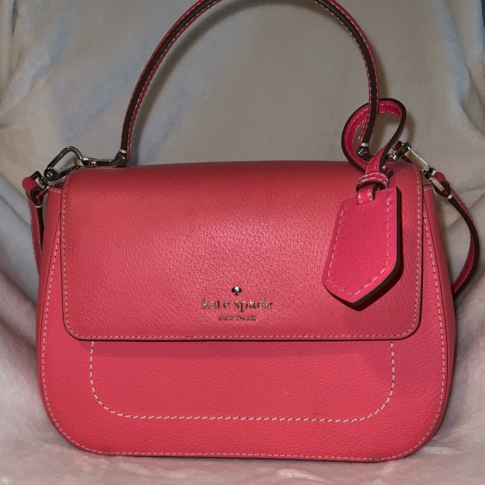 Kate Spade Pink Satchel with Metallic Accents